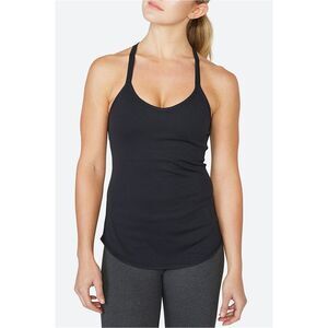 SOLFIRE Womens Double Up Tank Top, Black, NWT